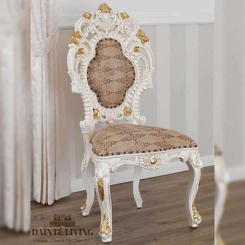 ESMERALDA Damask Baroque Dining Chair