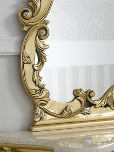 ROSALIND Baroque French Marble Console Table & Mirror Set
