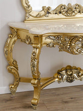 Load image into Gallery viewer, ROSALIND Baroque French Marble Console Table &amp; Mirror Set