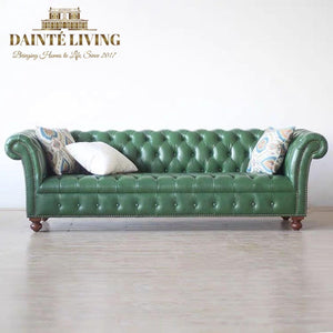 Victorian Chesterfield Sofa in Forest Green | Bespoke