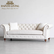 Load image into Gallery viewer, White Dusk Victorian Chesterfield Sofa | Bespoke