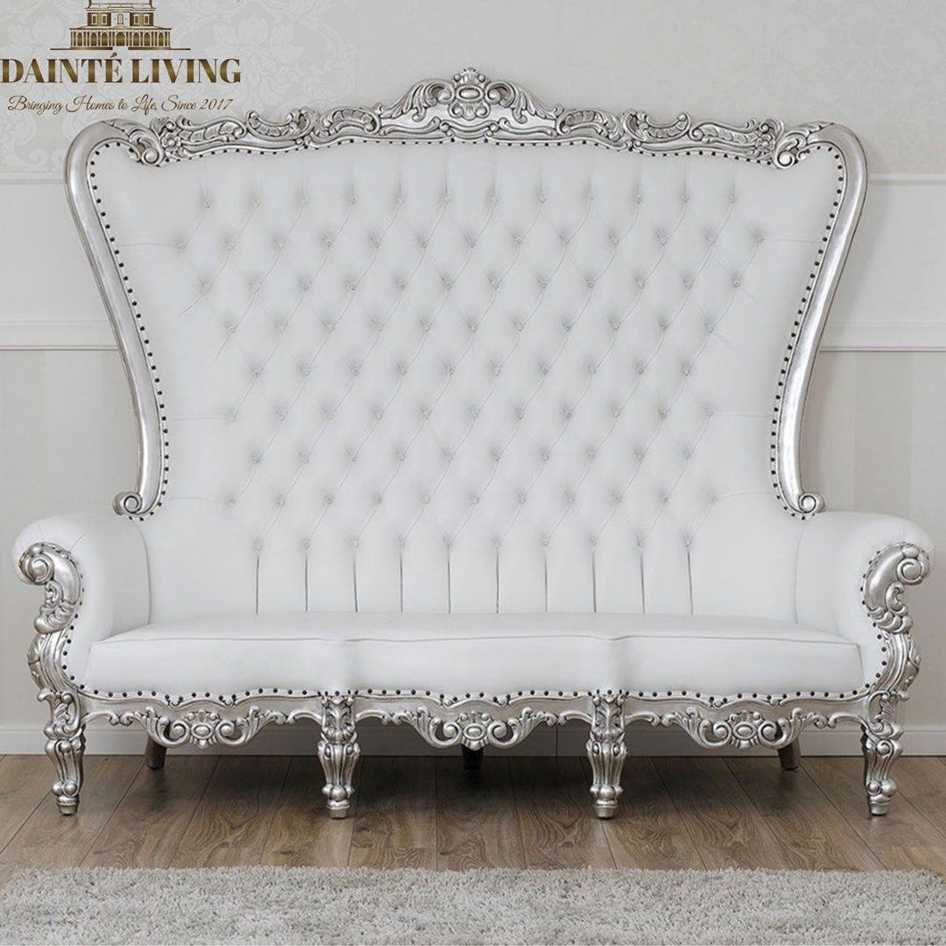 ELIZABETH Baroque High Back Throne Sofa | Deluxe