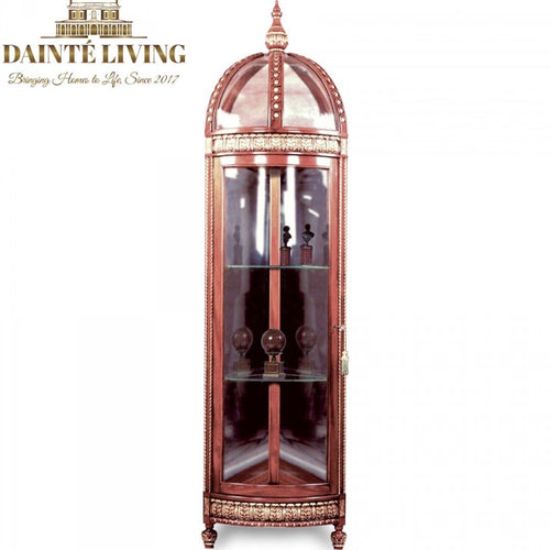Bow Front | Victorian Corner Display Cabinet