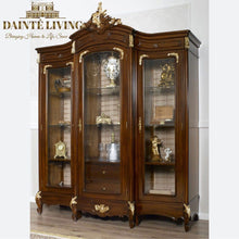 Load image into Gallery viewer, ARNAVI French Baroque Display Cabinet | in Walnut &amp; Gold