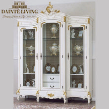 Load image into Gallery viewer, ARNAVI French Baroque Display Cabinet | in Pearl White &amp; Gold