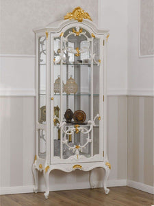 BREITAN English Baroque Display Cabinet | in Royal Gold