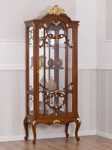 BREITAN English Baroque Display Cabinet | in Royal Gold