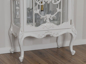 BREITAN English Baroque Display Cabinet | in Pearl White
