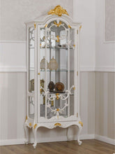 Load image into Gallery viewer, BREITAN English Baroque Display Cabinet | in Pearl White