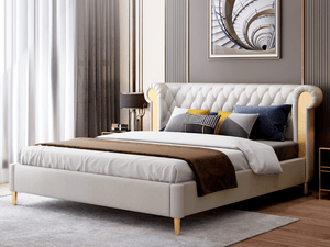 THE CHESTERFIELD Luxury Bed Frame | Scratch Resistant | Button-Tufted