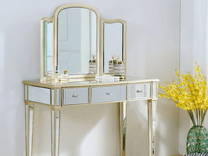LOPEZ II Mirrored Luxury Vanity Set