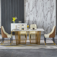 Load image into Gallery viewer, VITRO Marble Top Dining Table | Modern Contemporary