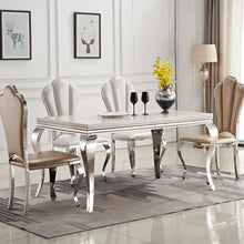 Load image into Gallery viewer, VICTORIA Marble Top Dining Table | Modern Luxury