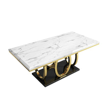 Load image into Gallery viewer, MENDES Luxury Marble Top Chrome Dining Table