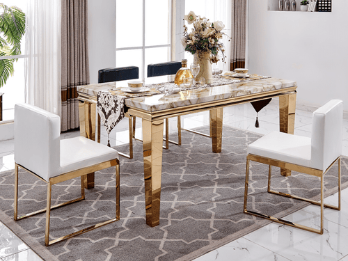 MARVIN Marble Top Dining Table | Modern Luxury