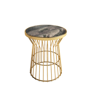 ONYX Marble Top Chrome Side Table
