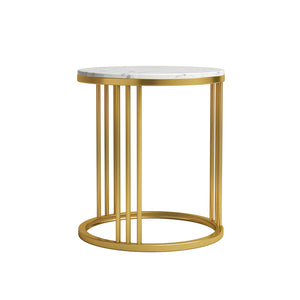 IBIS Modern Marble Top Chrome Side Table