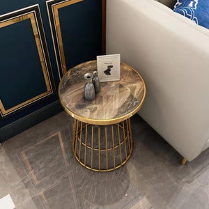 ONYX Marble Top Chrome Side Table