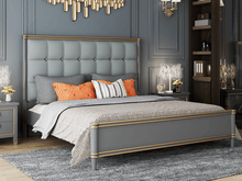 Load image into Gallery viewer, WINFREY Modern Century Bed Frame | Button-Tufted