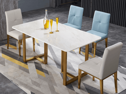 GLENN Modern Minimalist Marble Top Dining Table