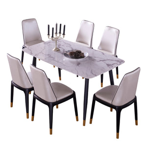 TREVER Modern Marble Top Dining Table