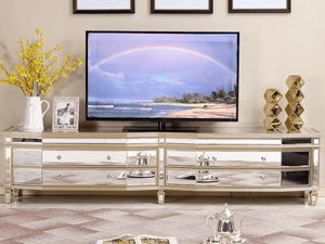 GRANDIOSO Mirrored Luxury TV Console | Contemporary Style