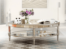 Load image into Gallery viewer, SHANTEL Mirrored Luxury Oval Coffee Table | Modern French