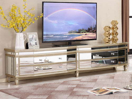 GRANDIOSO Mirrored Luxury TV Console | Contemporary Style