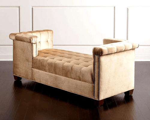 MILLS Modern Luxe Settee | Button-Tufted