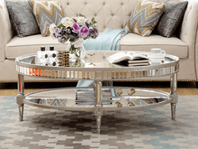 Load image into Gallery viewer, SHANTEL Mirrored Luxury Oval Coffee Table | Modern French