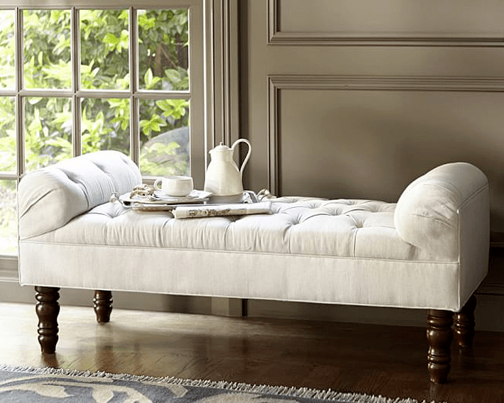 FOIX Simple Modern Bench | Button-Tufted