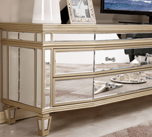 Load image into Gallery viewer, GRANDIOSO Mirrored Luxury TV Console | Contemporary Style