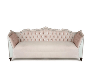 Exclusive | CARRINGTON Mirrored Luxury Sofa | Ribbon & Button-Tufted