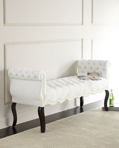 ELISE Modern Luxe Bench | Button-Tufted